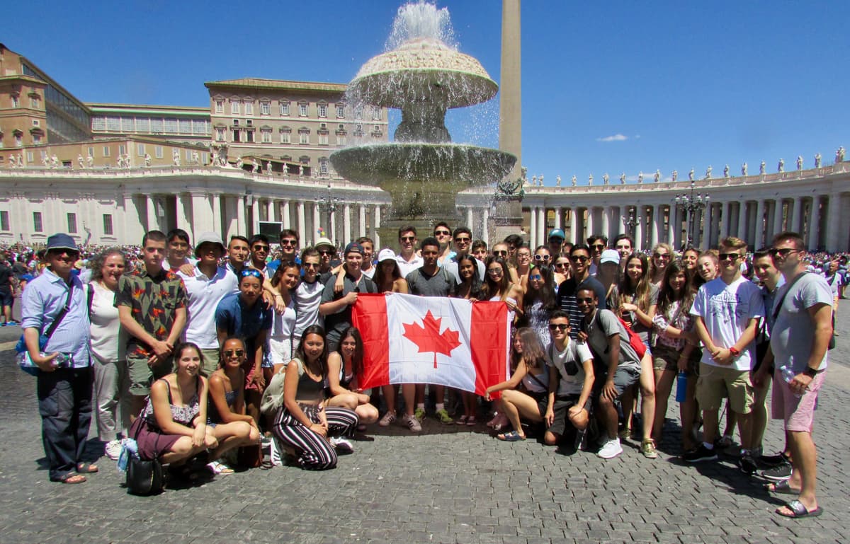 Students in Rome, Italy