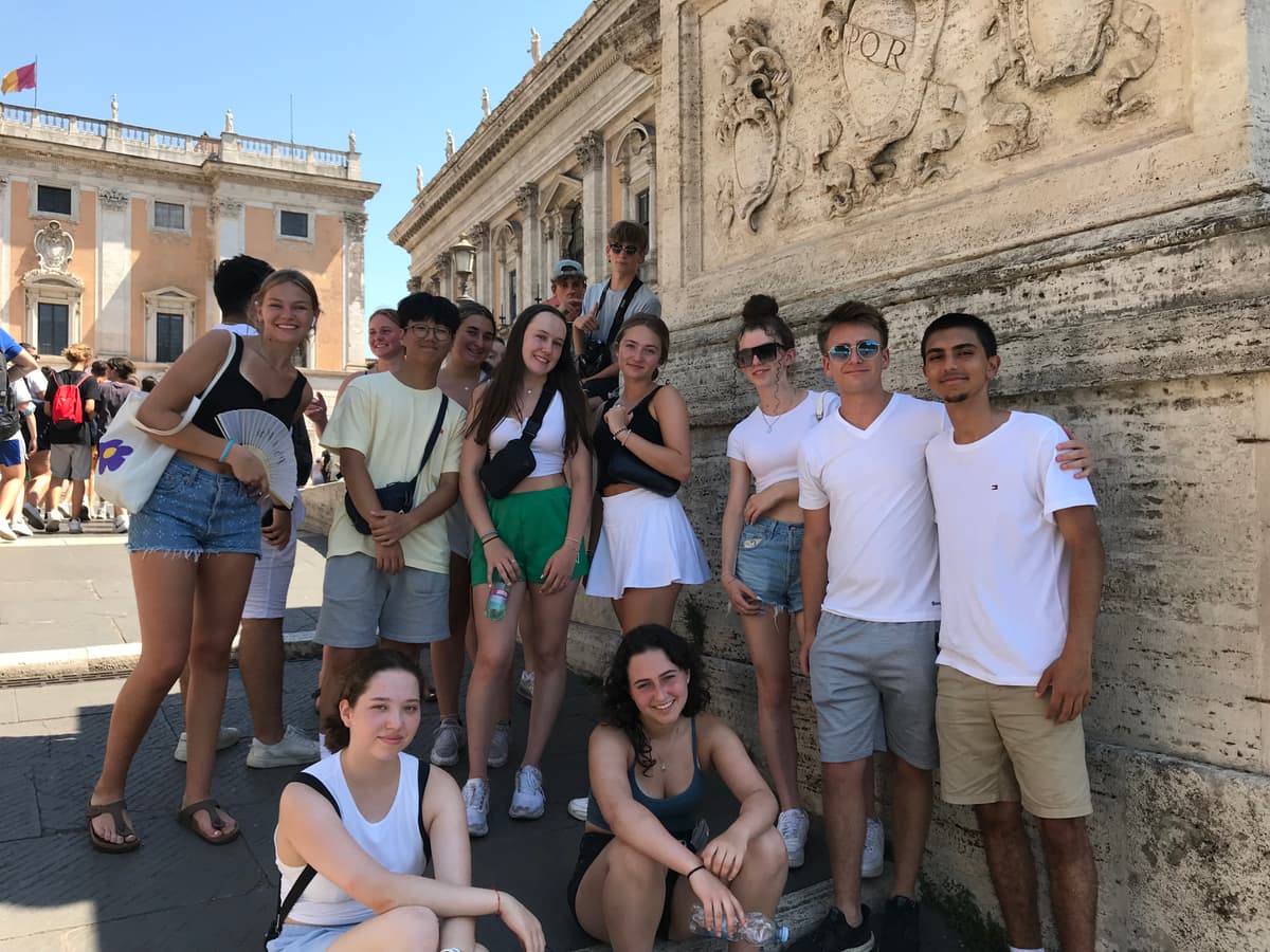 Students in Rome, Italy